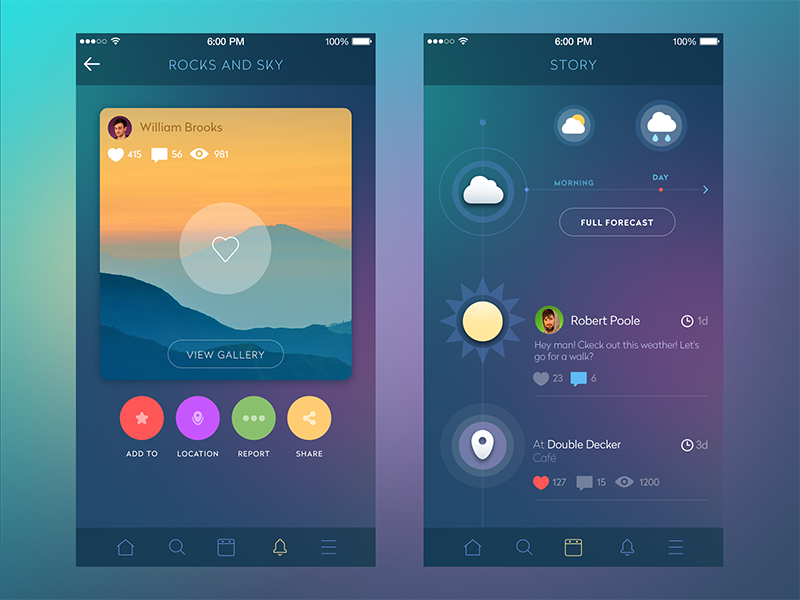 mobile app design custom colors scheme